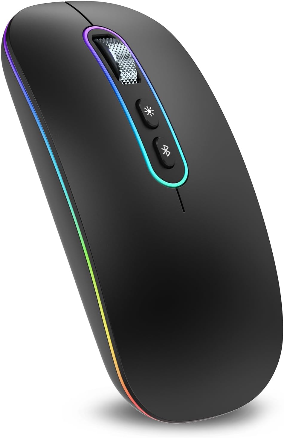 Cimetech Mouse Wireless Ricaricabile 2.4G e Bluetooth, Nero - immagine 1
