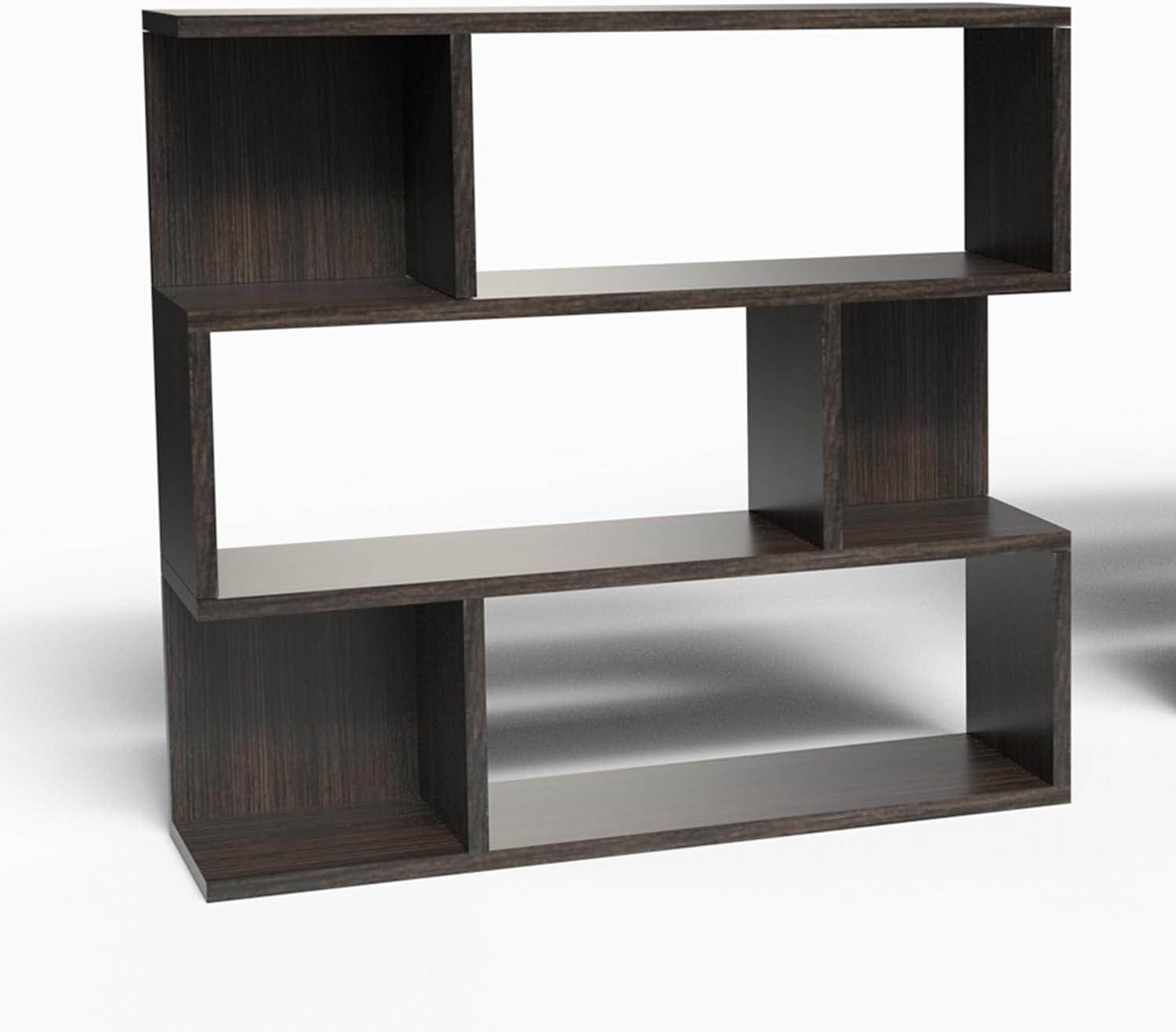 Mama Store Libreria Divisorio Modulare 3 Ripiani, Olmo Caffè - immagine 1