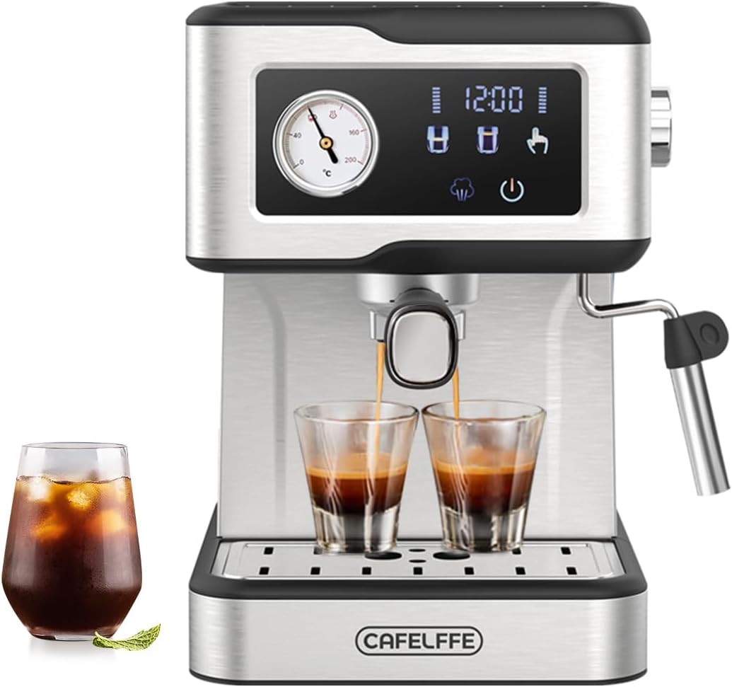 Cafelffe Macchina Caffè Espresso con Montalatte 20 bar