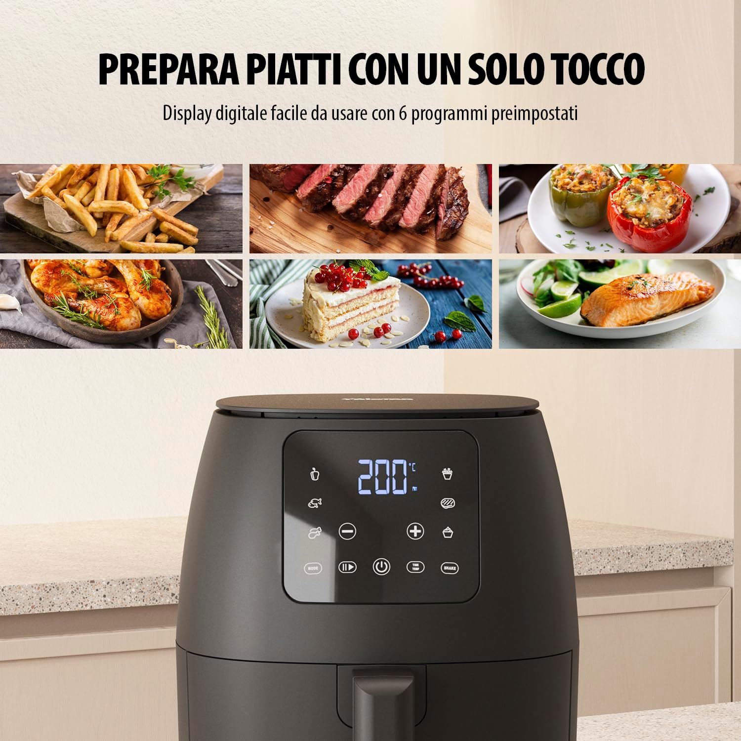 Tristar Friggitrice ad Aria Digitale Mini 2L 1500W - immagine 2