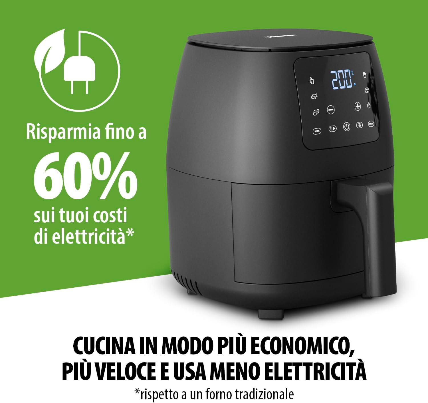 Tristar Friggitrice ad Aria Digitale Mini 2L 1500W - immagine 5