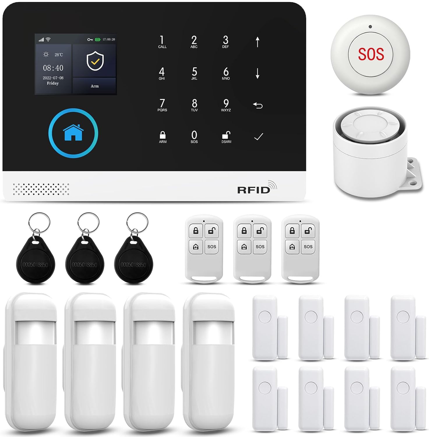 Pgst Sistema di Allarme Casa WIFI GSM