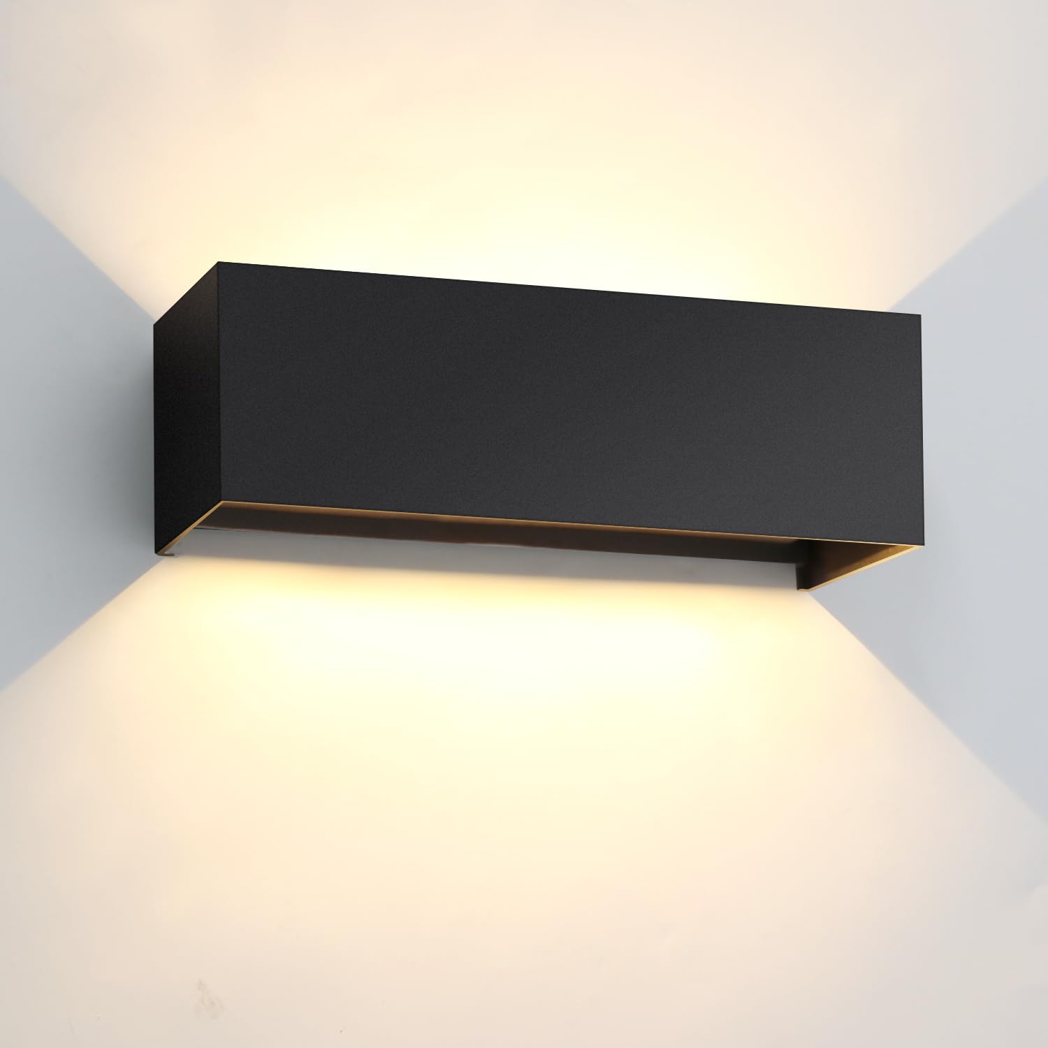 Kingwen Applique 30W Interno/Esterno 3000K, Nero