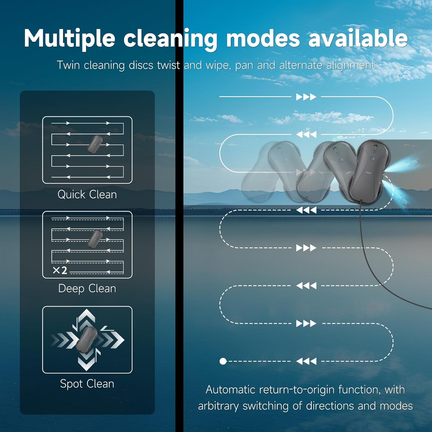 tuntun W12pro Robot Lavavetri Finestre - immagine 5