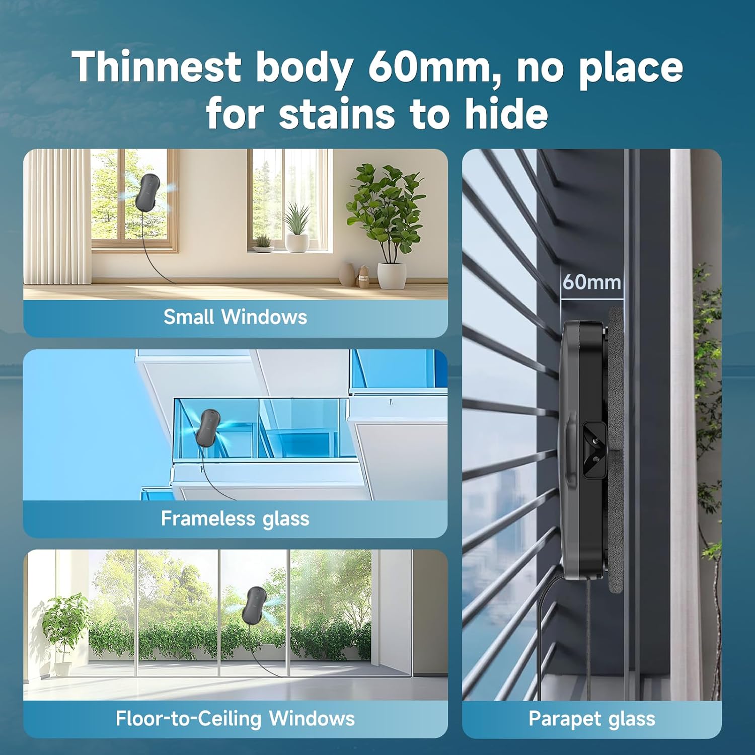 tuntun W12pro Robot Lavavetri Finestre - immagine 6