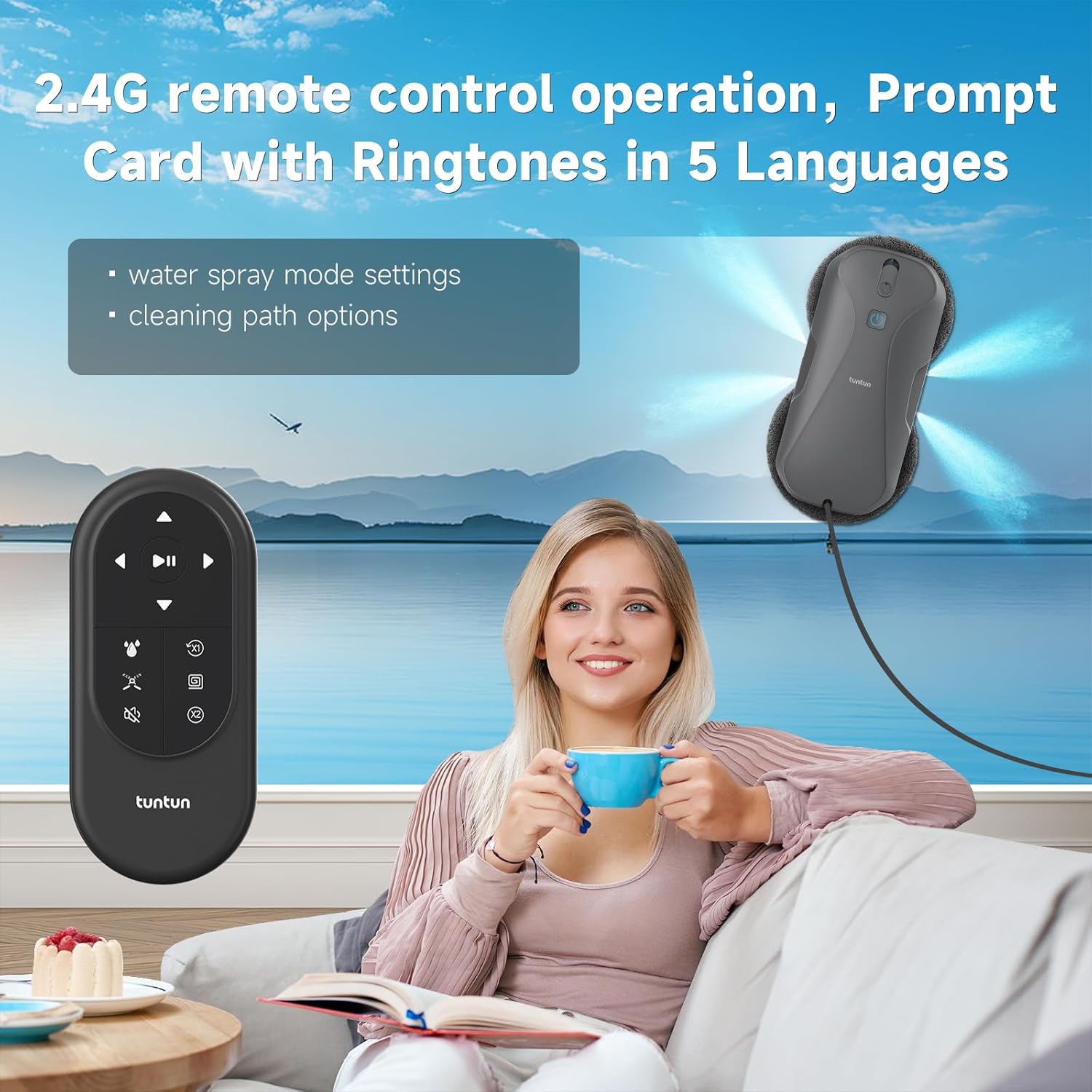 tuntun W12pro Robot Lavavetri Finestre - immagine 8