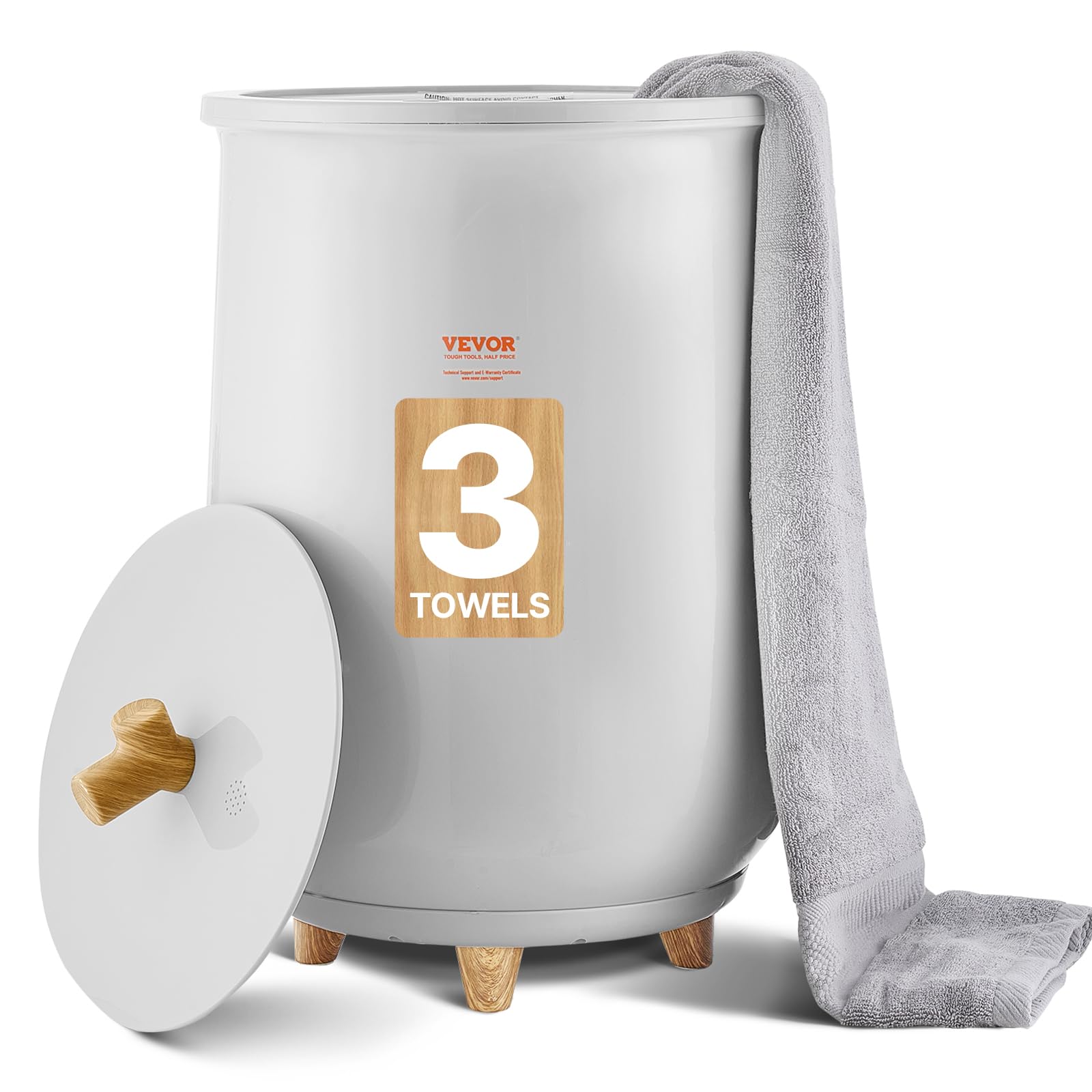 VEVOR Scaldasalviette 20 Litri con Luce LED, Grigio