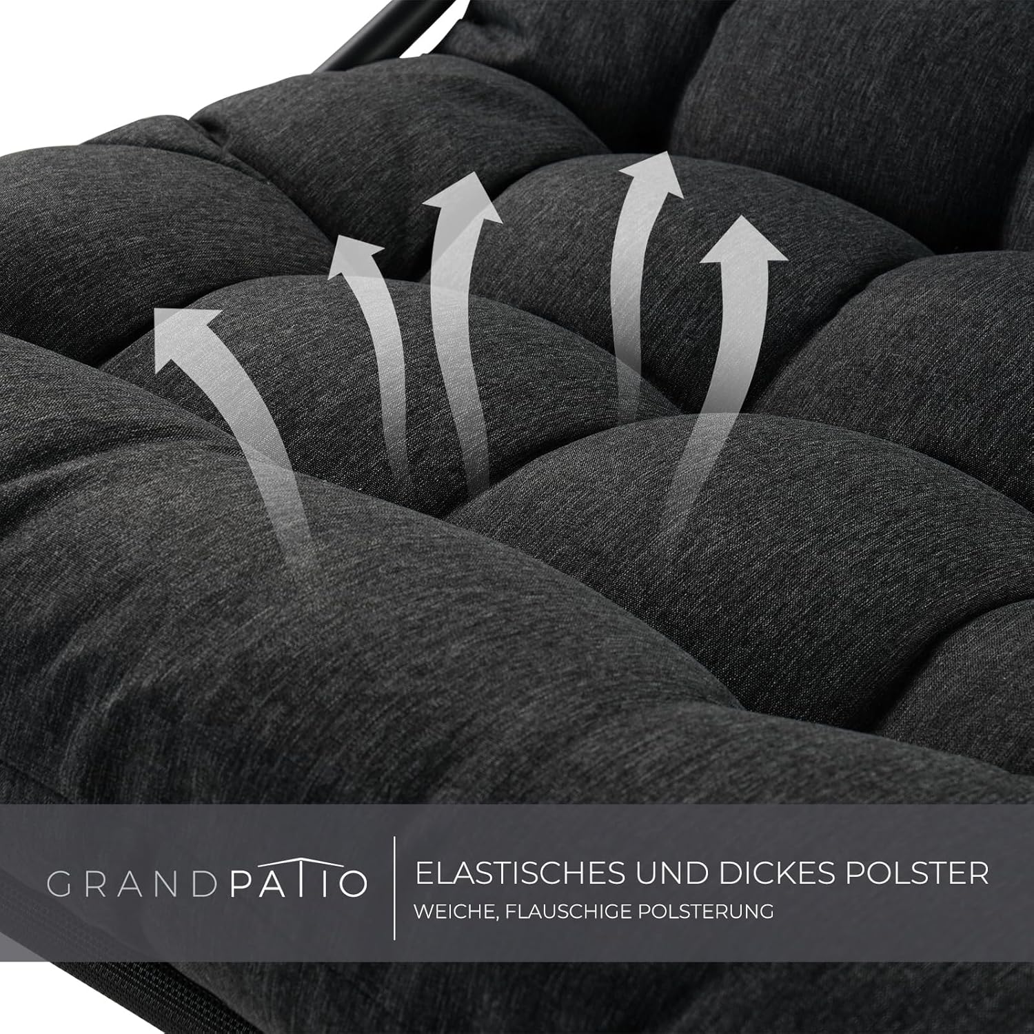 Grand Patio Sedia a Dondolo da Esterno, Bianca - immagine 4