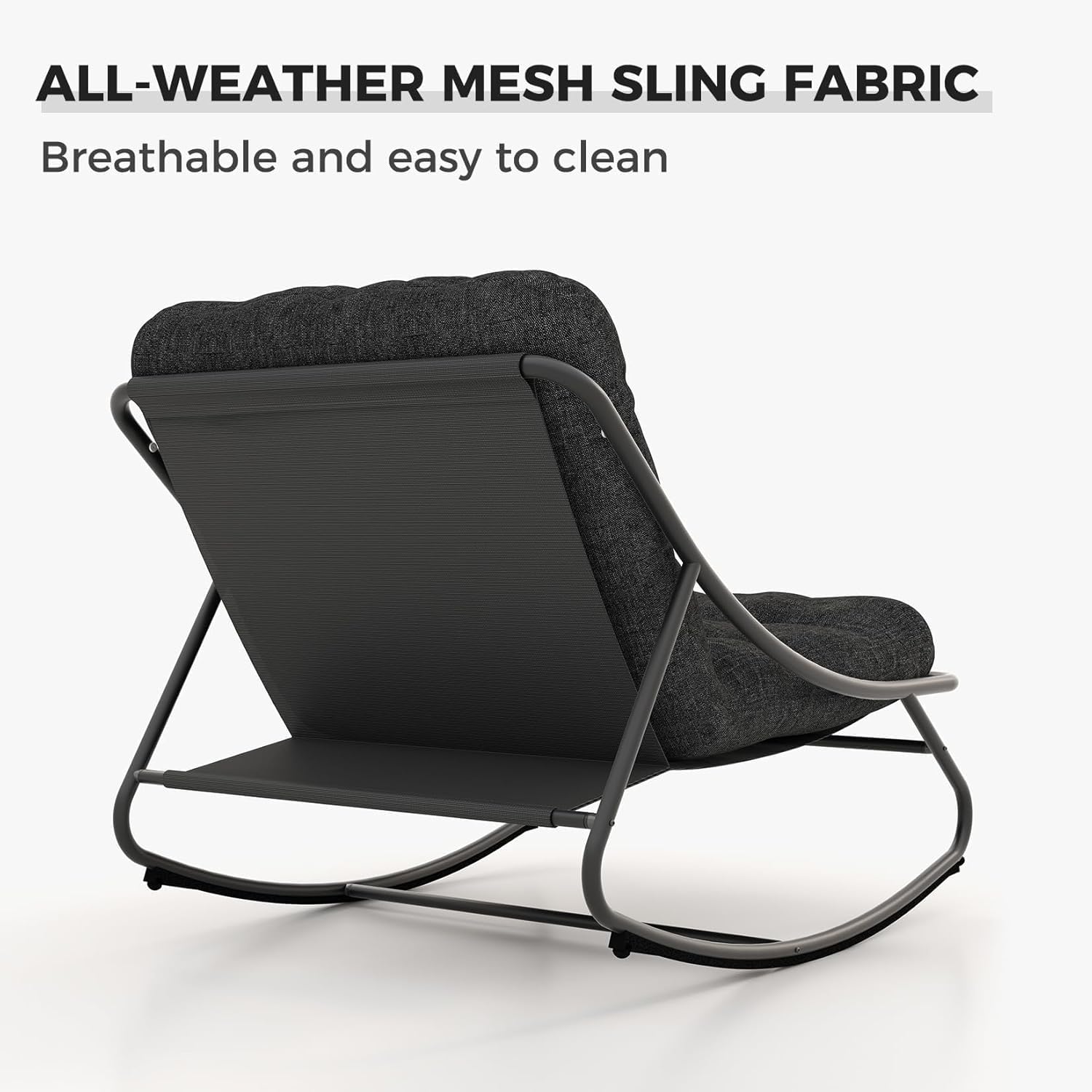 Grand Patio Sedia a Dondolo da Esterno, Bianca - immagine 5