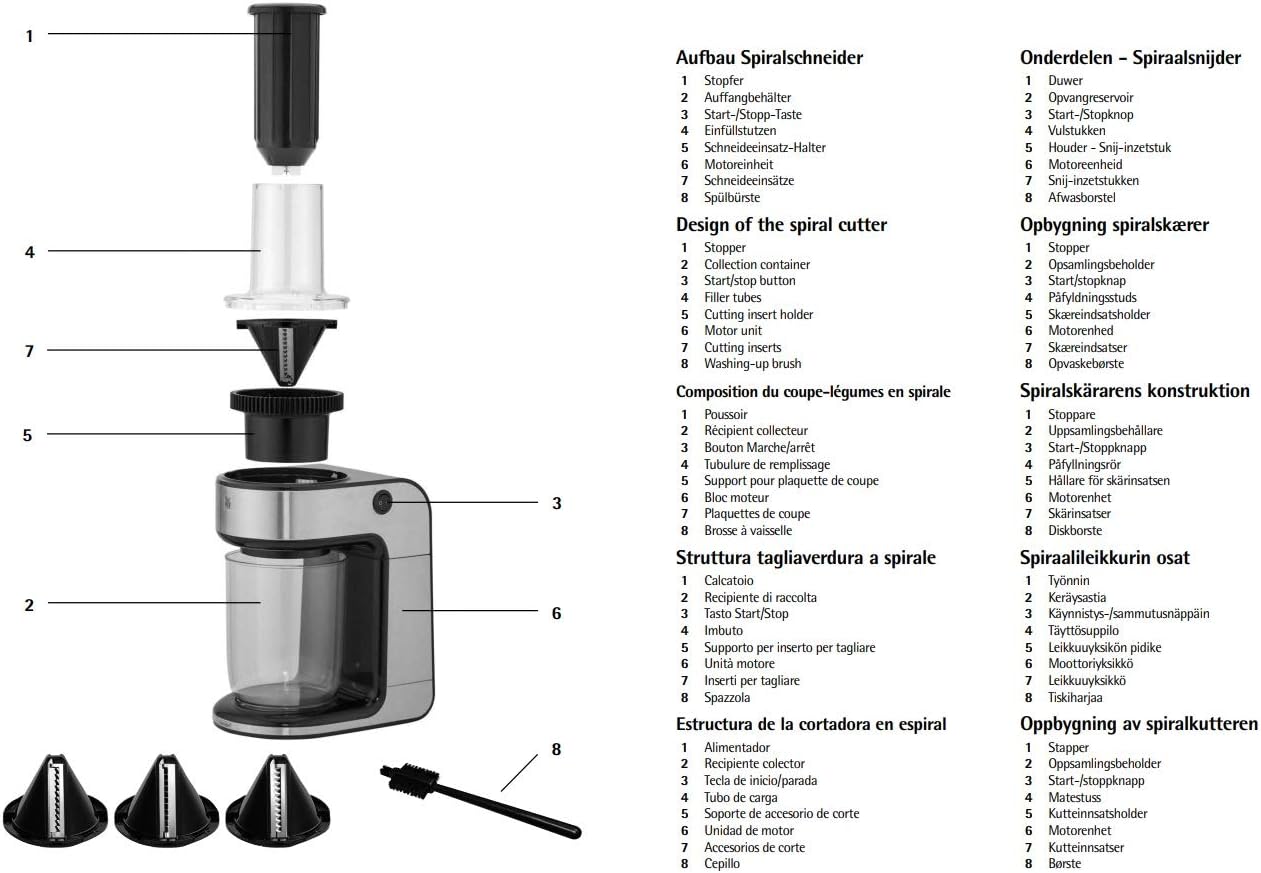 WMF Cult X Affettatrice a, 80 W, 1.2 Litri, Altro, Argento - immagine 13