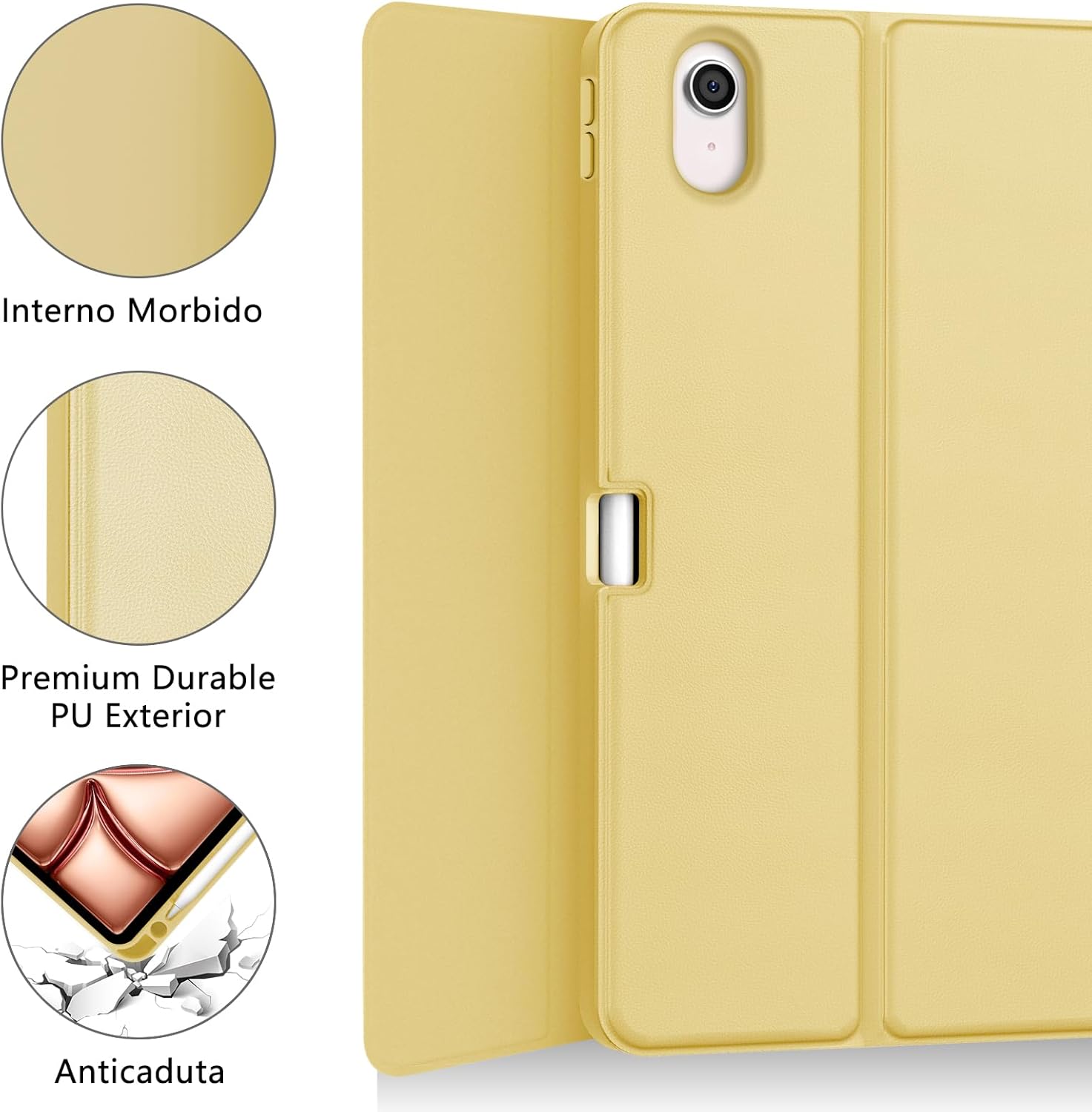 Iveoppe Tastiera iPad Air 11 con Touchpad, Giallo Chiaro - immagine 7