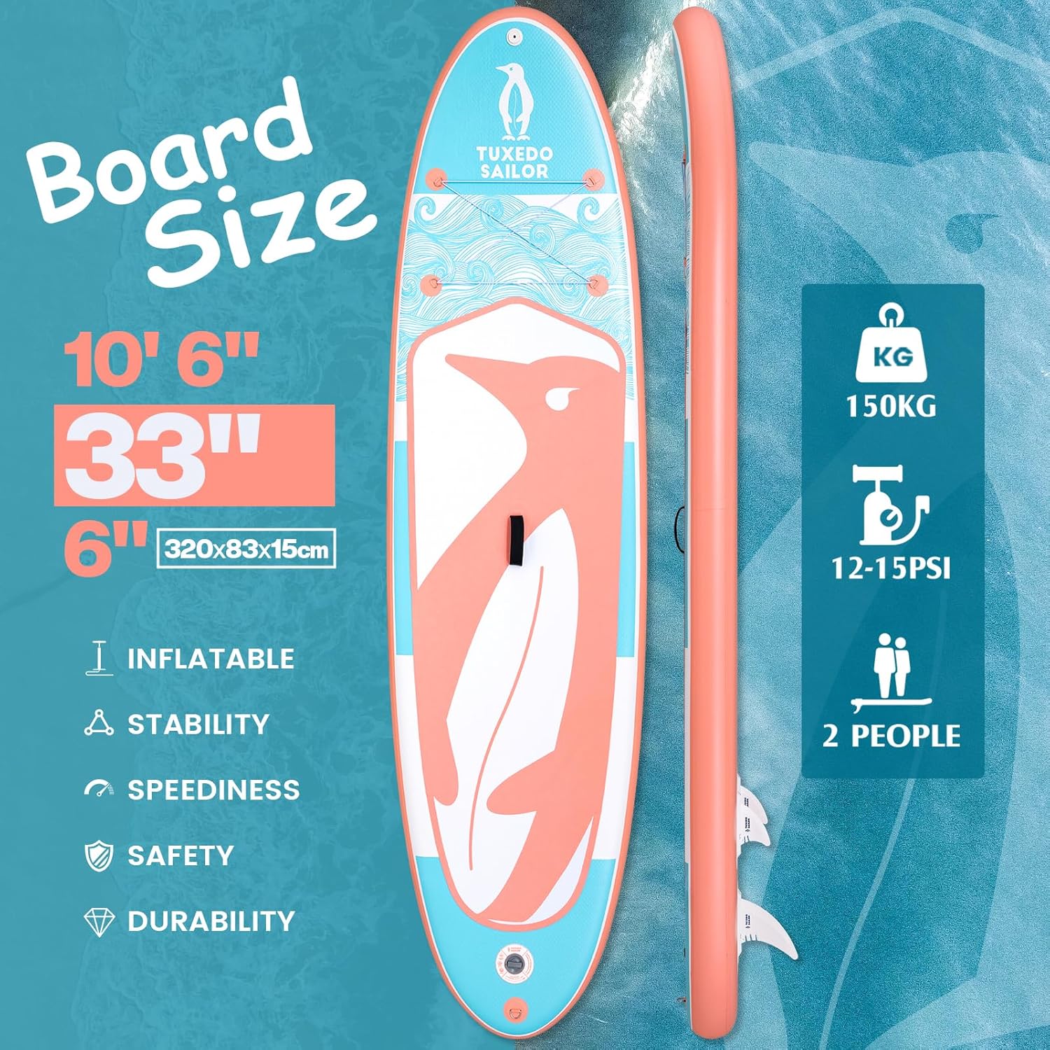 Tuxedo Sailor SUP Gonfiabile per Adulti - immagine 2
