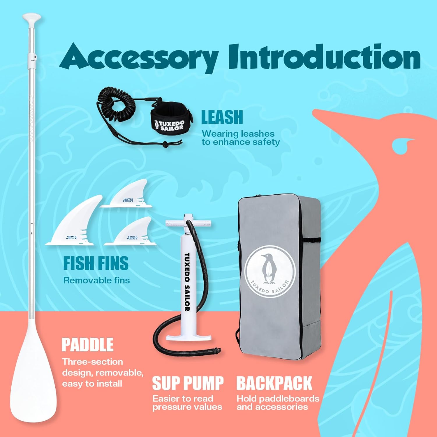Tuxedo Sailor SUP Gonfiabile per Adulti - immagine 5