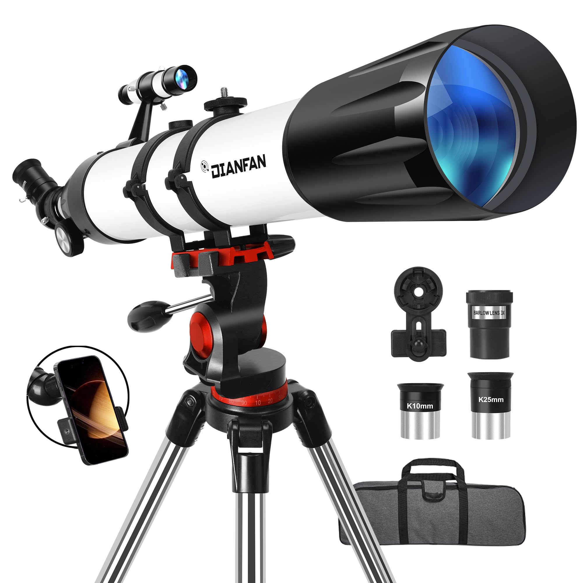 Telescopio Astronomico Rifrattore 90mm 800 per Principianti