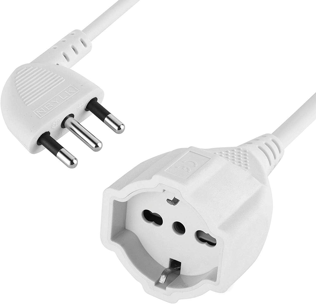 Electraline 46108 Prolunga, Bianco, 5 M - immagine 1