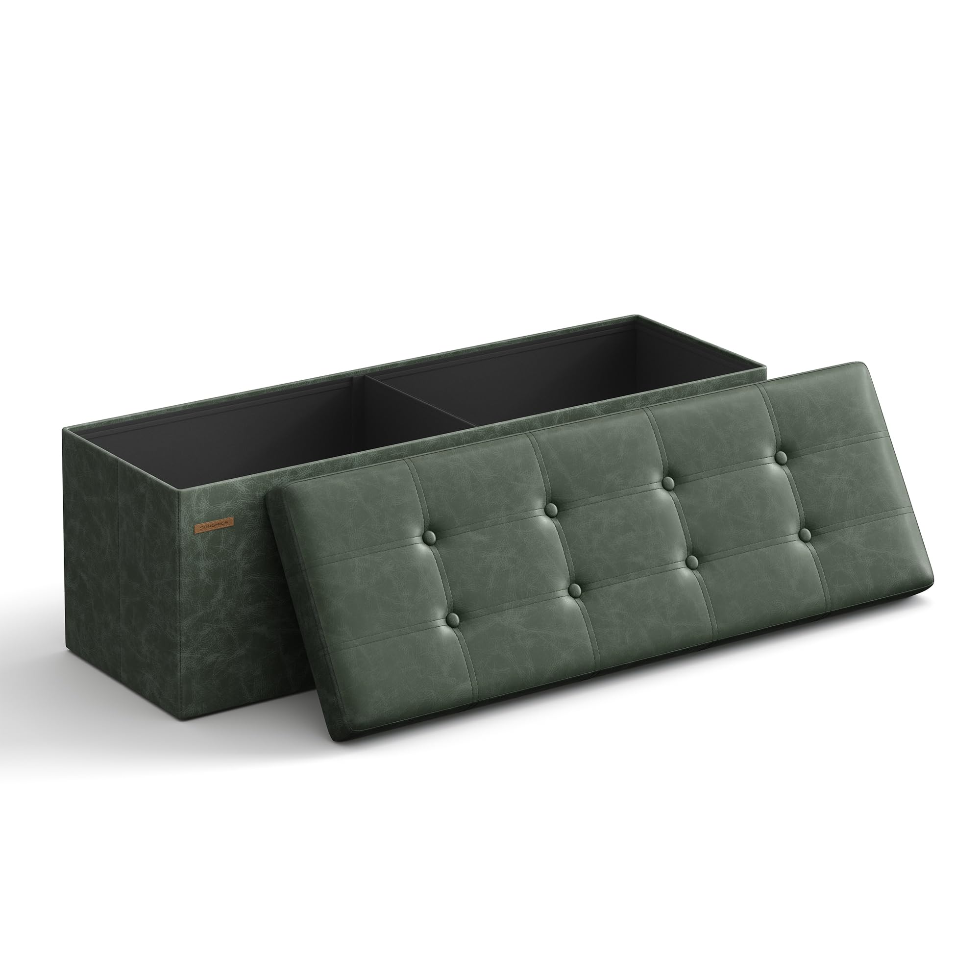 SONGMICS Cassapanca Pouf Contenitore Pieghevole 38x110x38 cm