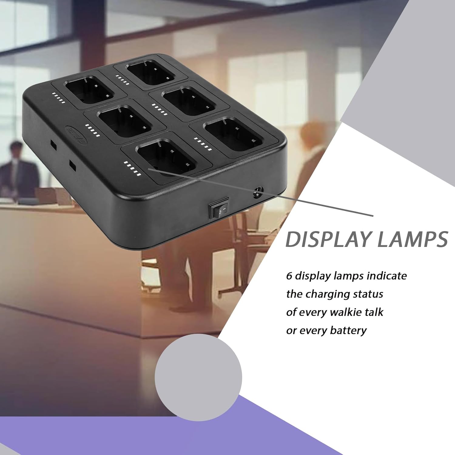 Retevis Walkie Talkie RB626 RB637 - Caricatore a 6 Vie - immagine 3