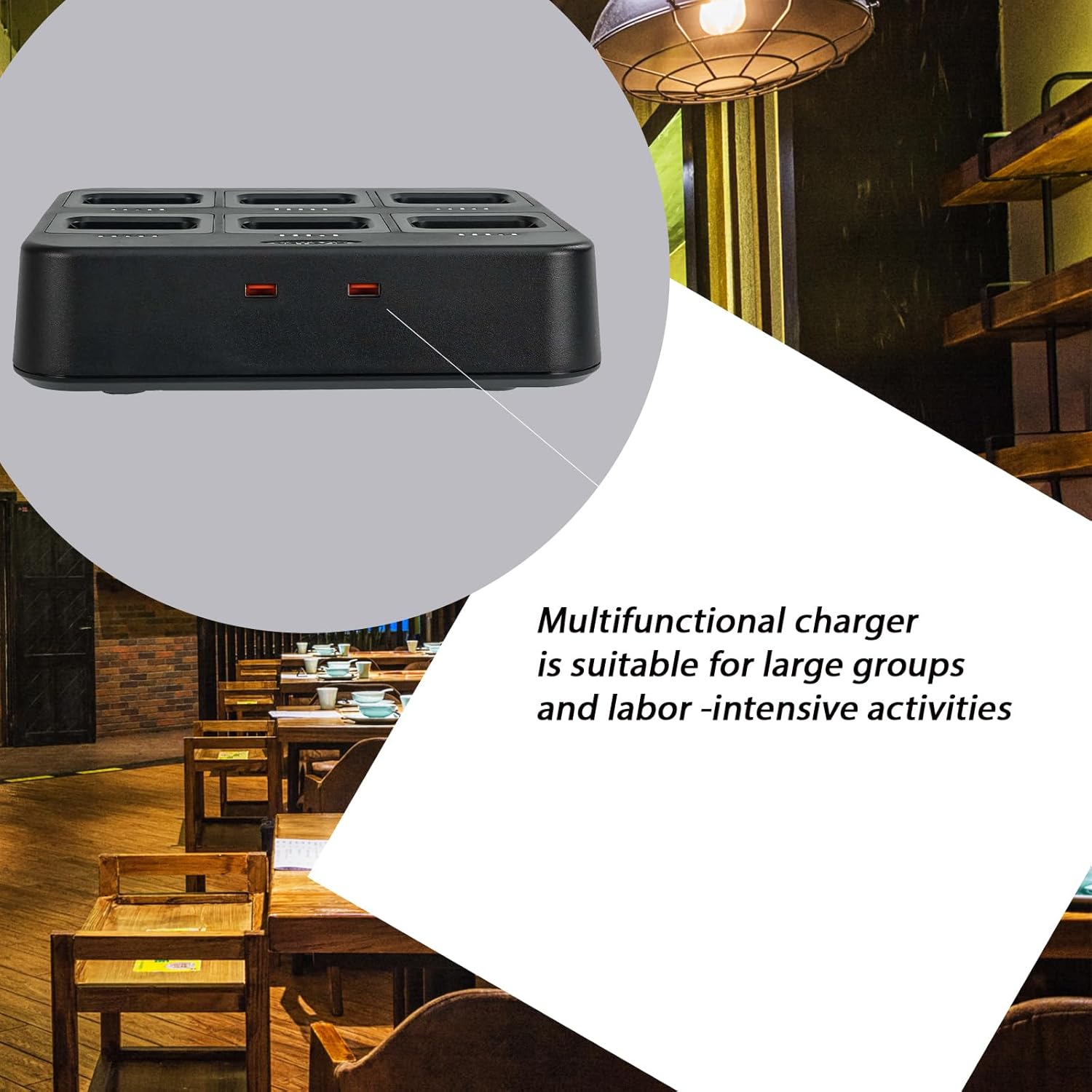 Retevis Walkie Talkie RB626 RB637 - Caricatore a 6 Vie - immagine 5