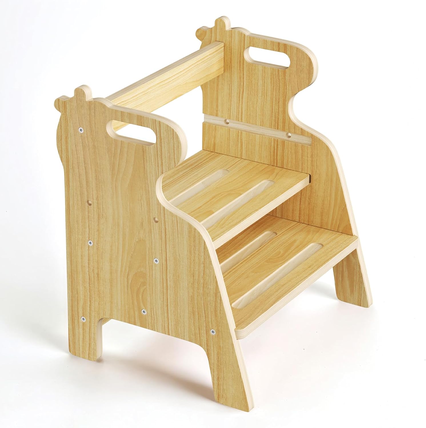 Sgabello per Bambini a 2 Livelli in Bambù - immagine 1