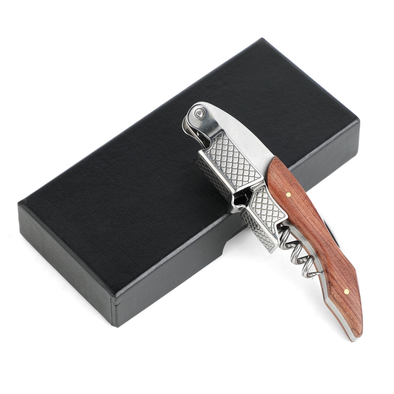 Cavatappi Professionale con Design a Scaglie di Pesce – Cavatappi Vino, Folienschneider e Apribottiglie – Perfetto per Sommelier e Appassionati di Vino