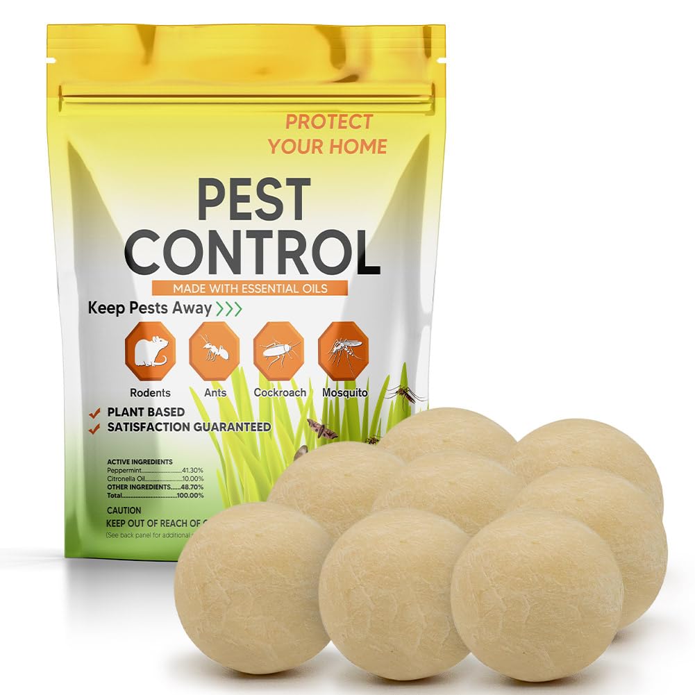 Dissuasore a ultrasuoni per Topi da Interno ed Esterno, per liberarsi di scarafaggi/Topi/ratte/formiche/tarme/Ragni, Sicuro per Bambini e Animali Domestici, Protegge Fino a 11 m² - 8 Pezzi