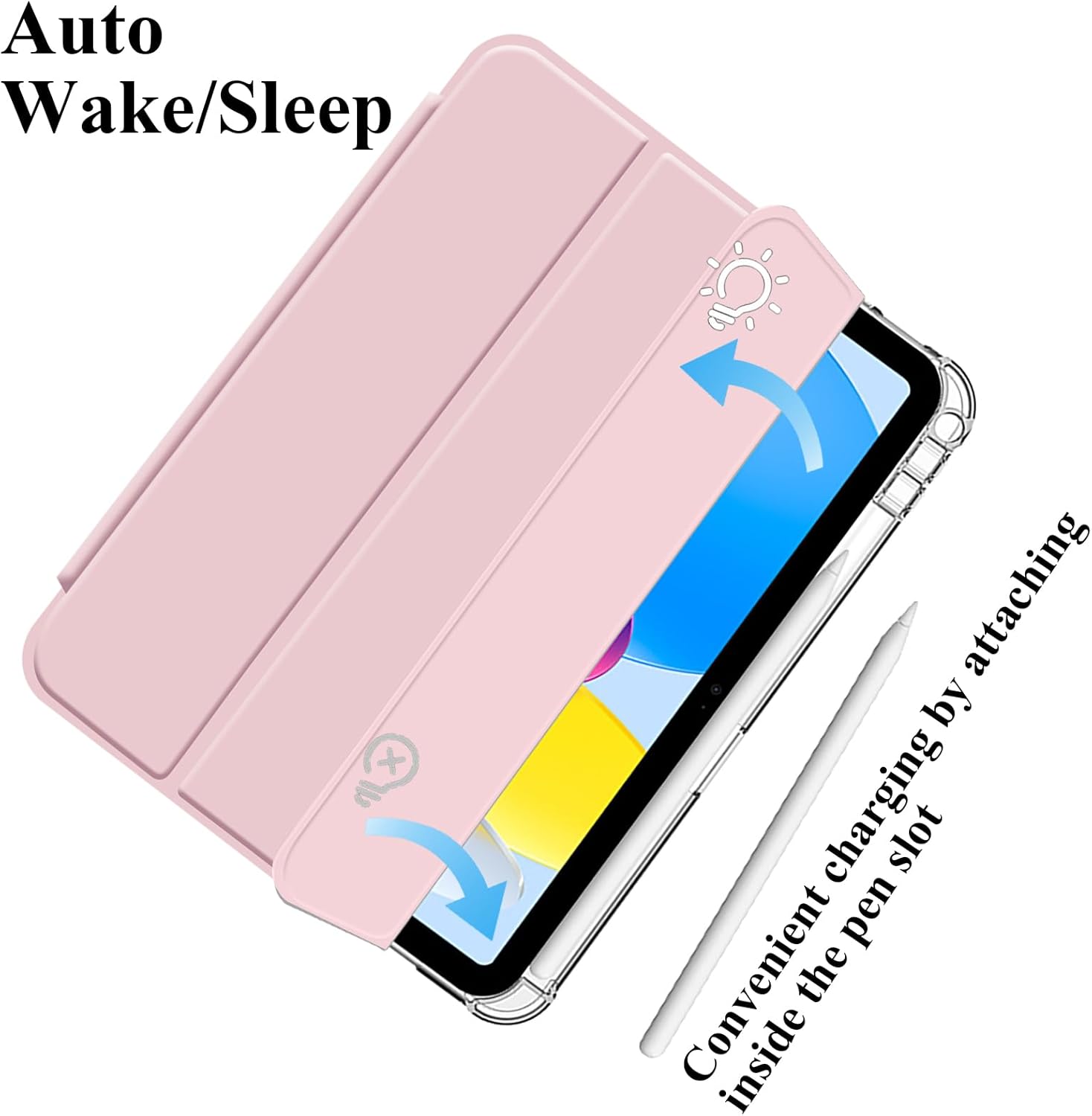 Espzanthic Custodia per iPad 11a/10a Gen (2025/2022), Rosa - immagine 6