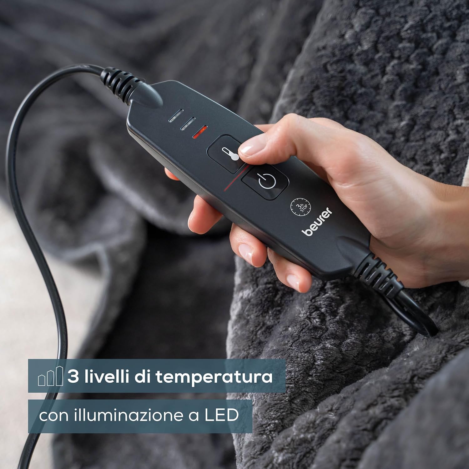 Beurer HD 65 Termocoperta Grigia - immagine 4