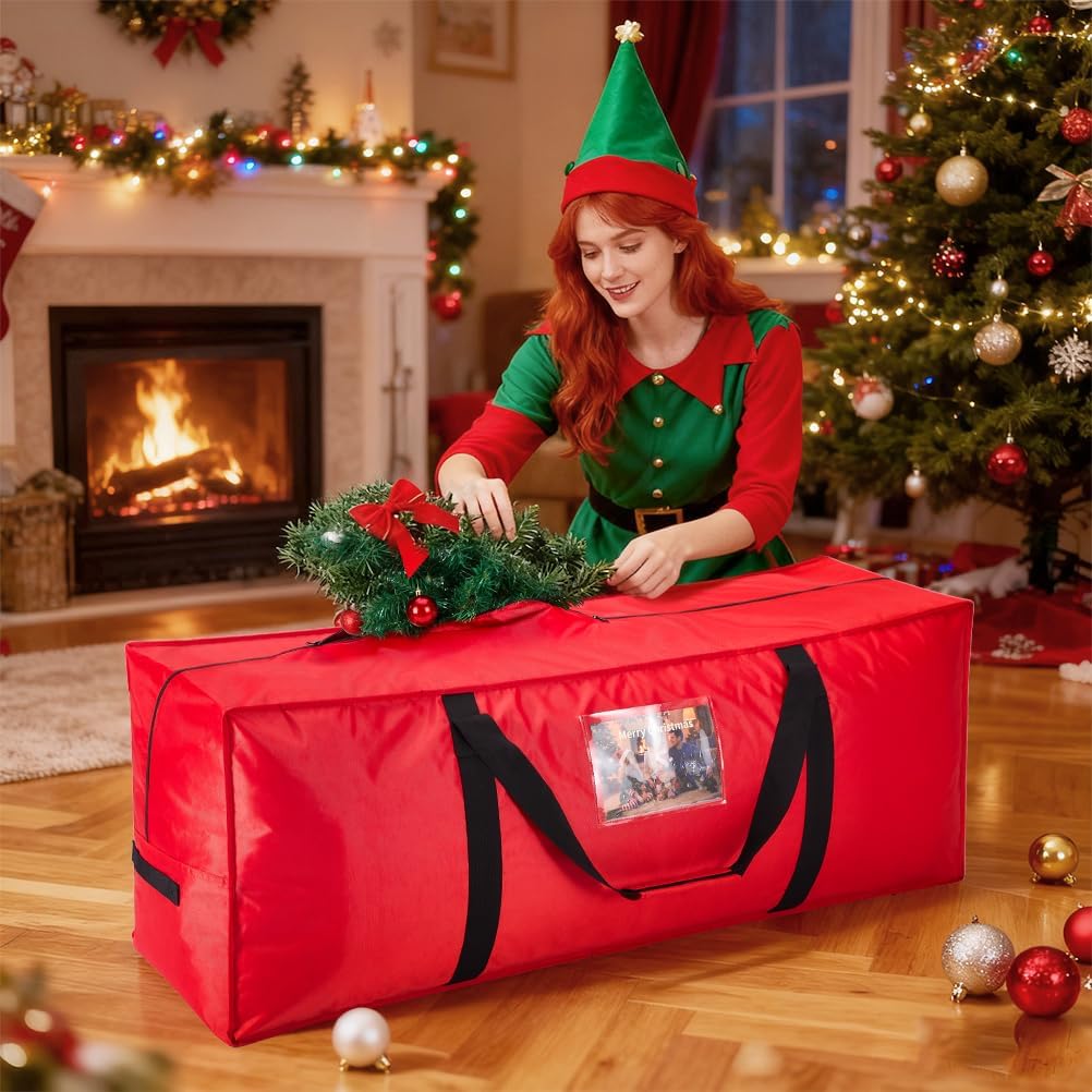 Ousfot Porta Albero di Natale 1680D Oxford, Rosso - immagine 7