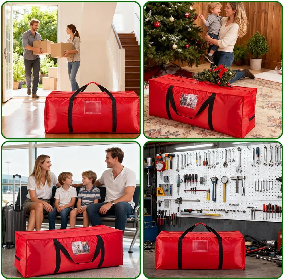 Ousfot Porta Albero di Natale 1680D Oxford, Rosso - immagine 8