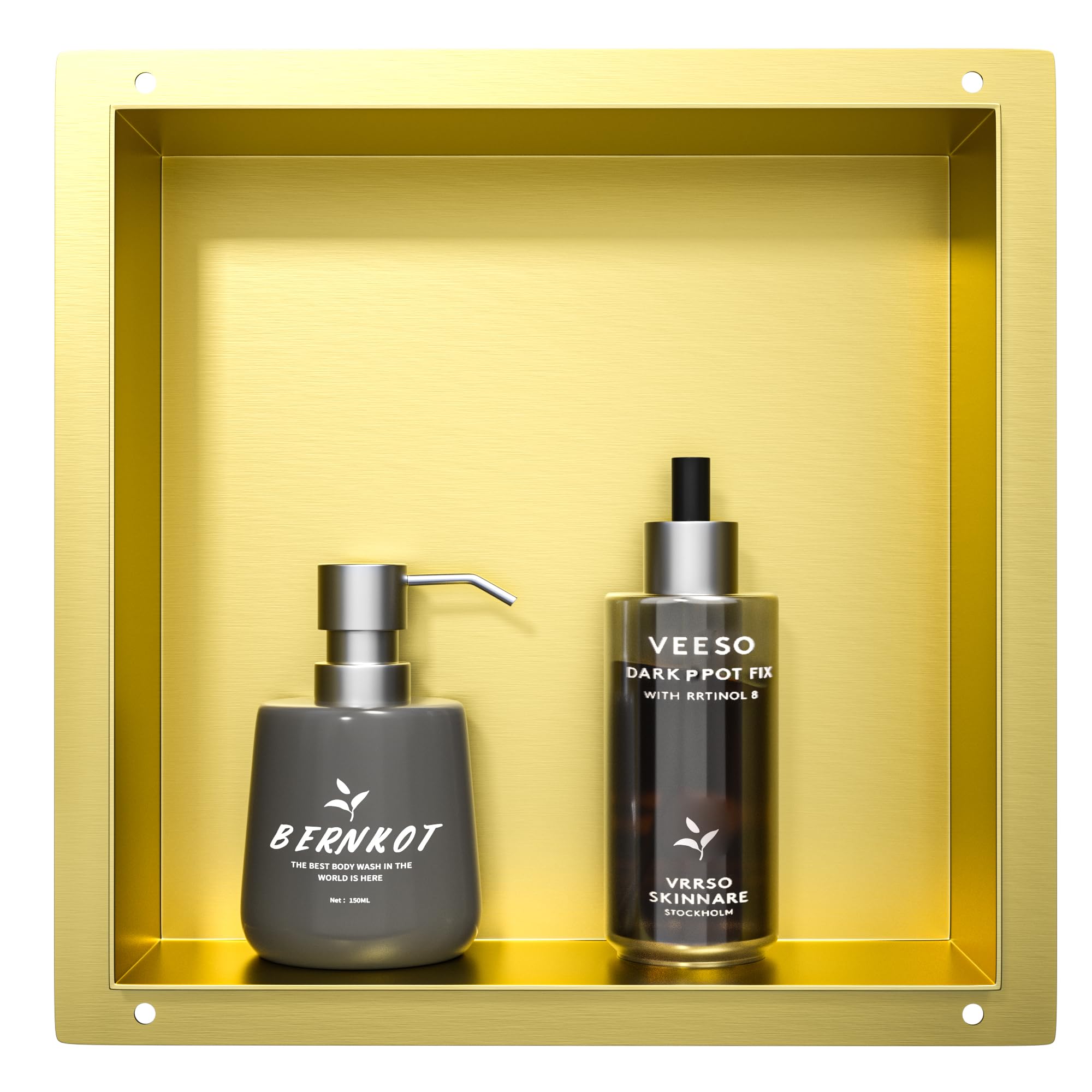 Nicchia da Parete in Acciaio Inox 304, 30x30x10cm