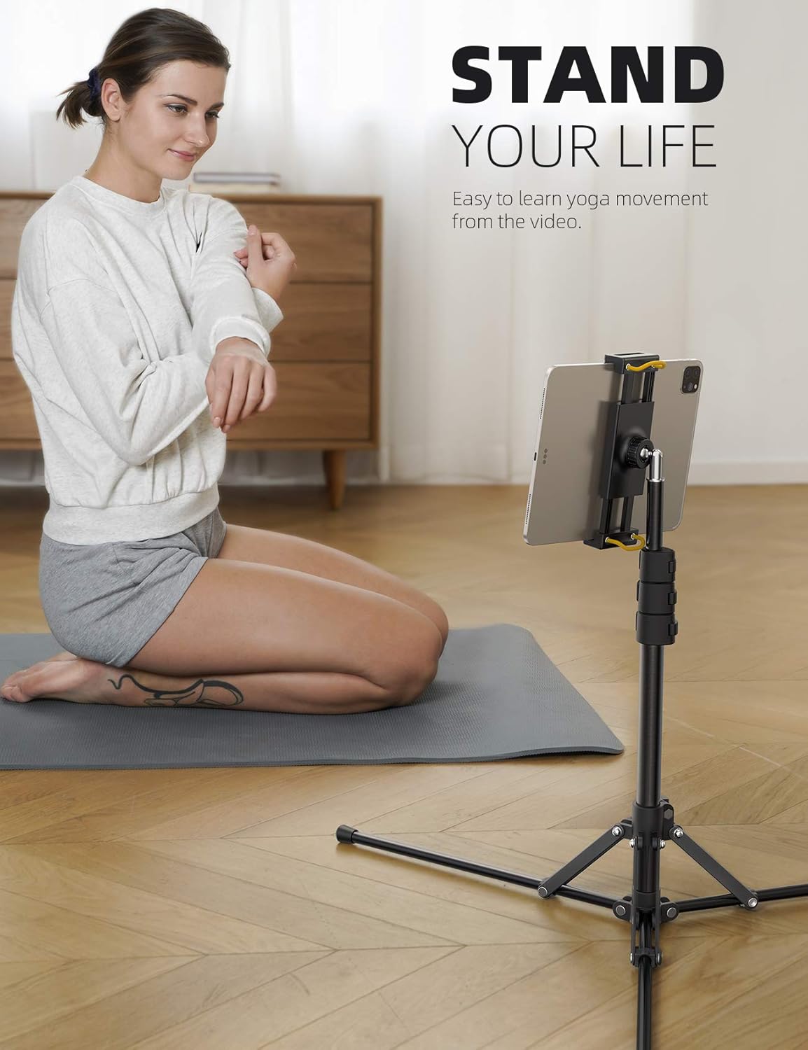 Lamicall Supporto da Pavimento Pieghevole per Tablet, Nero - immagine 3