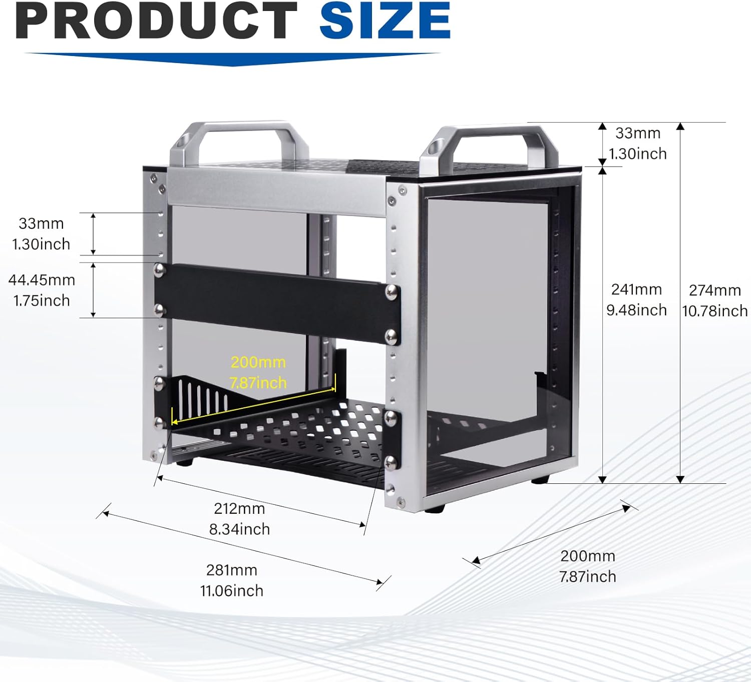 Geeekpi Armadio Server 4U Rack 10 Pollici - immagine 3