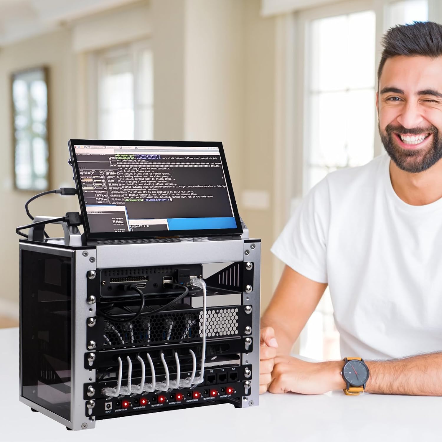 Geeekpi Armadio Server 4U Rack 10 Pollici - immagine 6