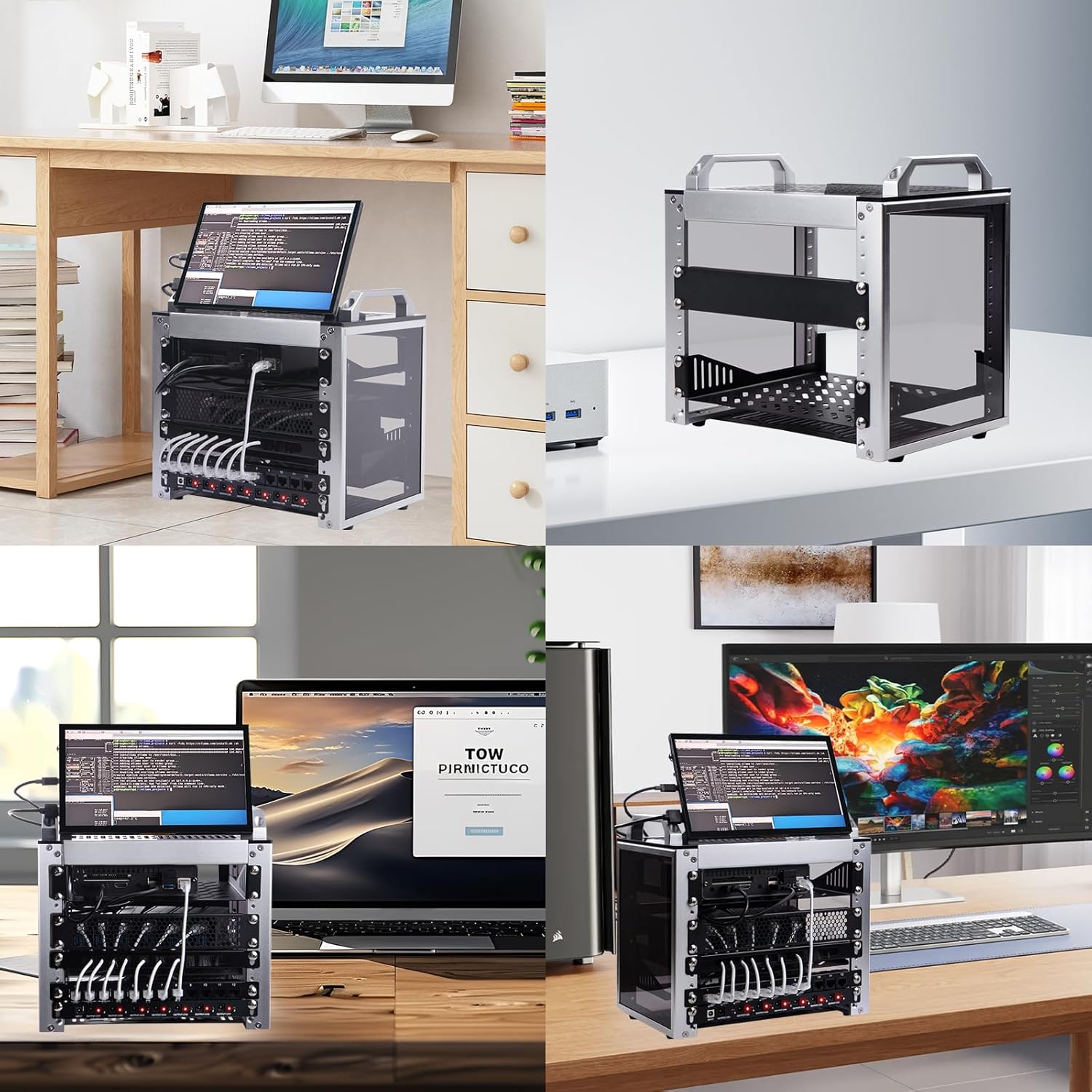 Geeekpi Armadio Server 4U Rack 10 Pollici - immagine 7