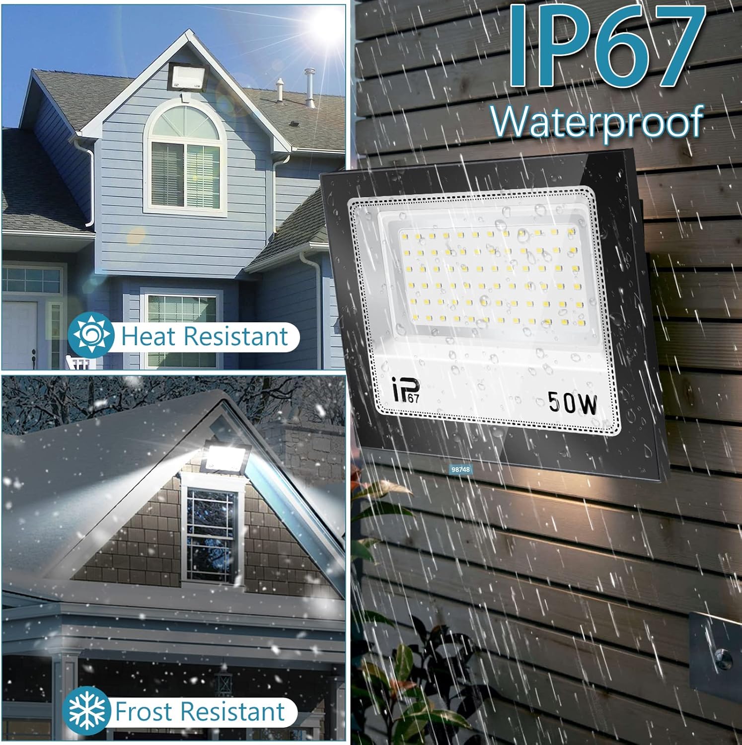 Faretto LED da Esterno 50W 5000LM (2 Pezzi) - immagine 5