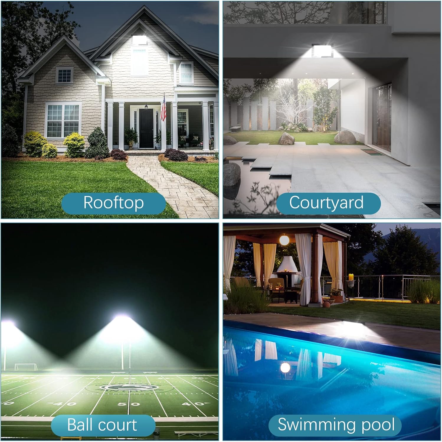 Faretto LED da Esterno 50W 5000LM (2 Pezzi) - immagine 6