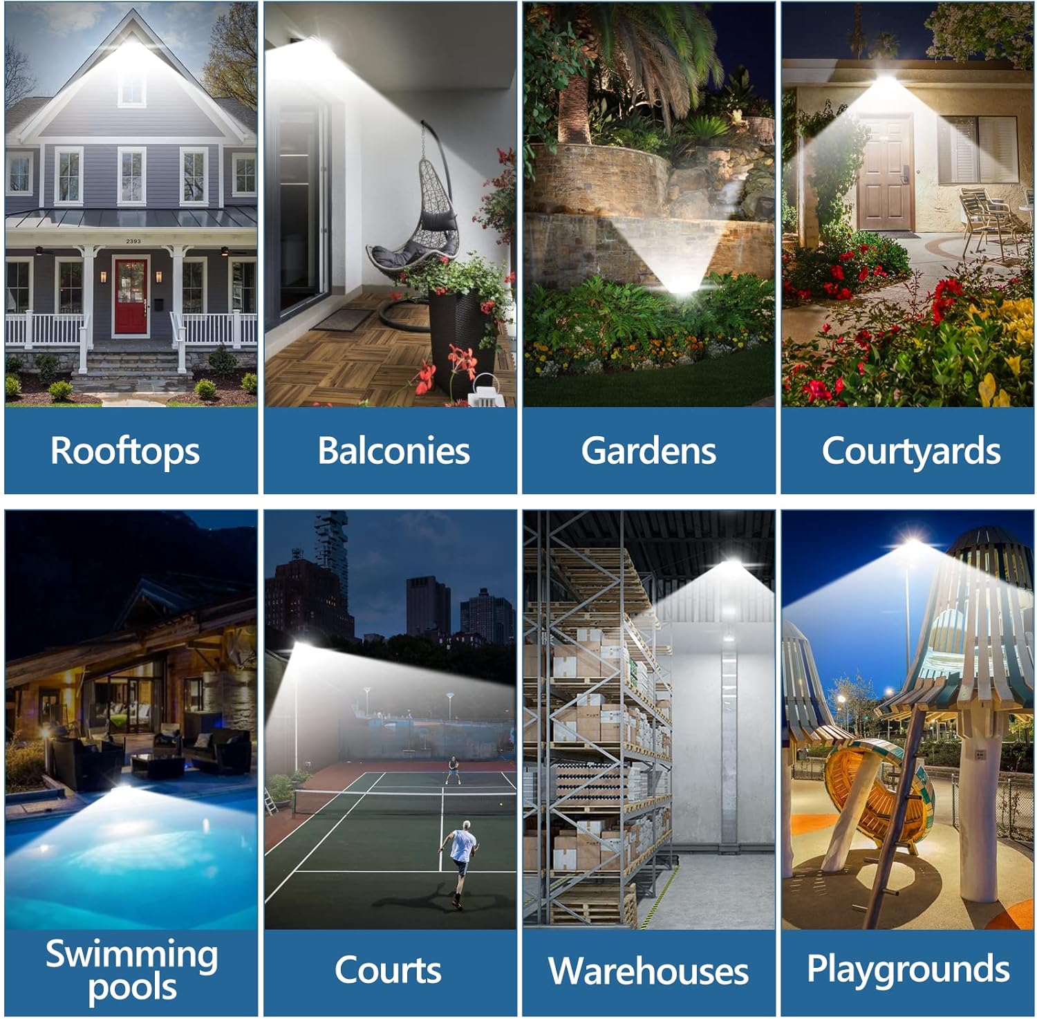 Faretto LED da Esterno 50W 5000LM (2 Pezzi) - immagine 7