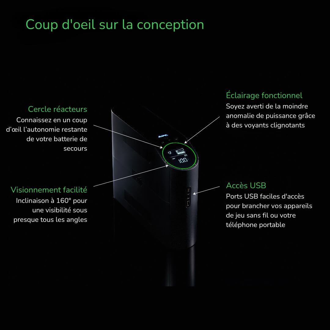 Apc Gaming Back UPS Pro 2200VA/1320W Midnight - immagine 5