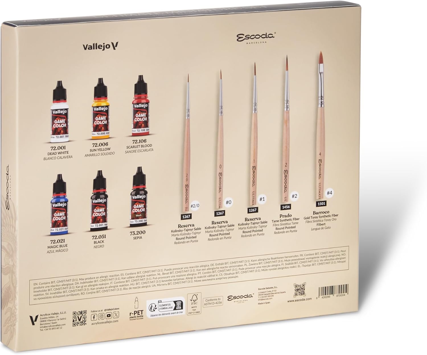 Vallejo 772206 - Set di colori e pennelli Game Color - immagine 2