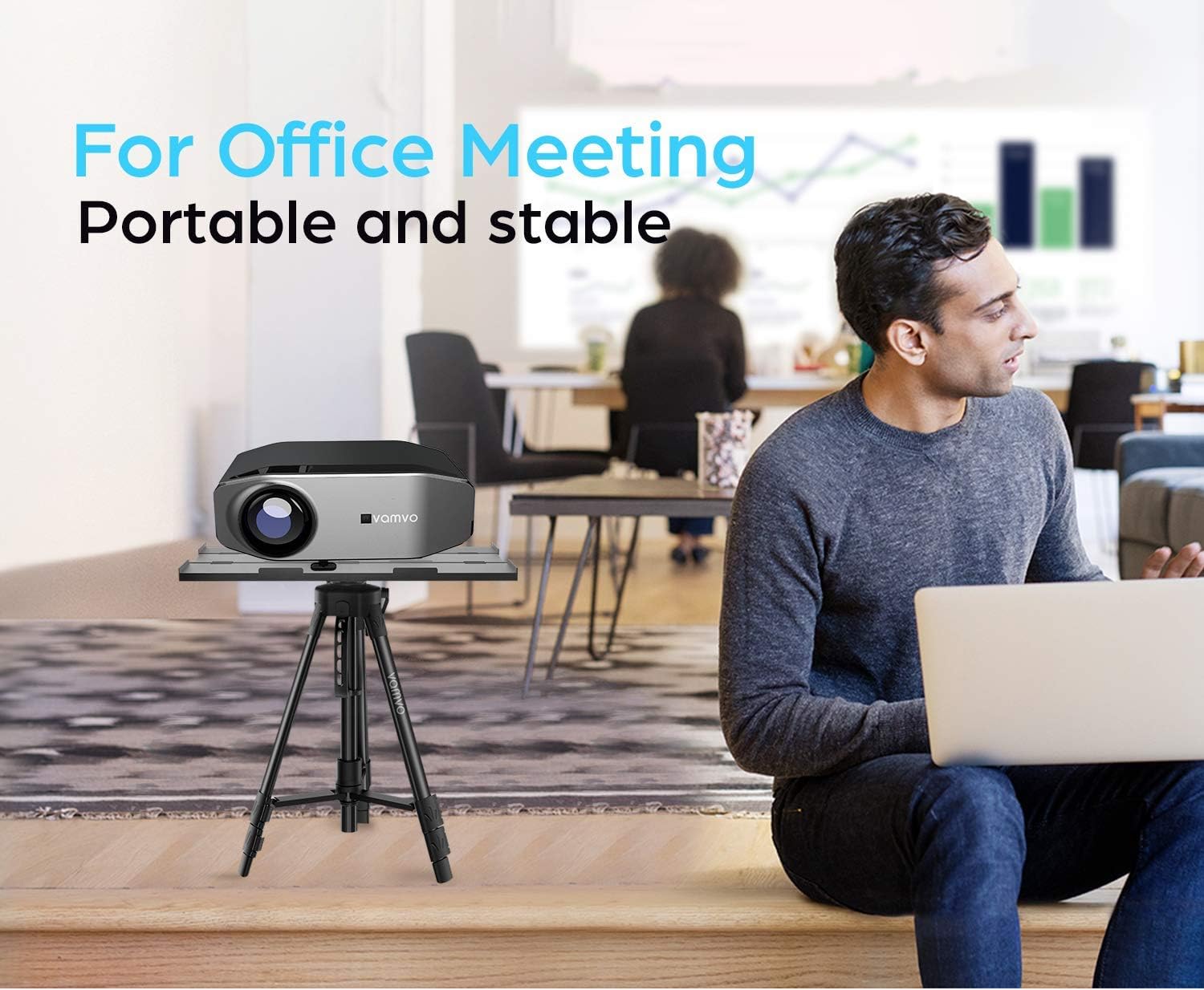 Vamvo - Supporto Treppiede per Videoproiettore - immagine 2