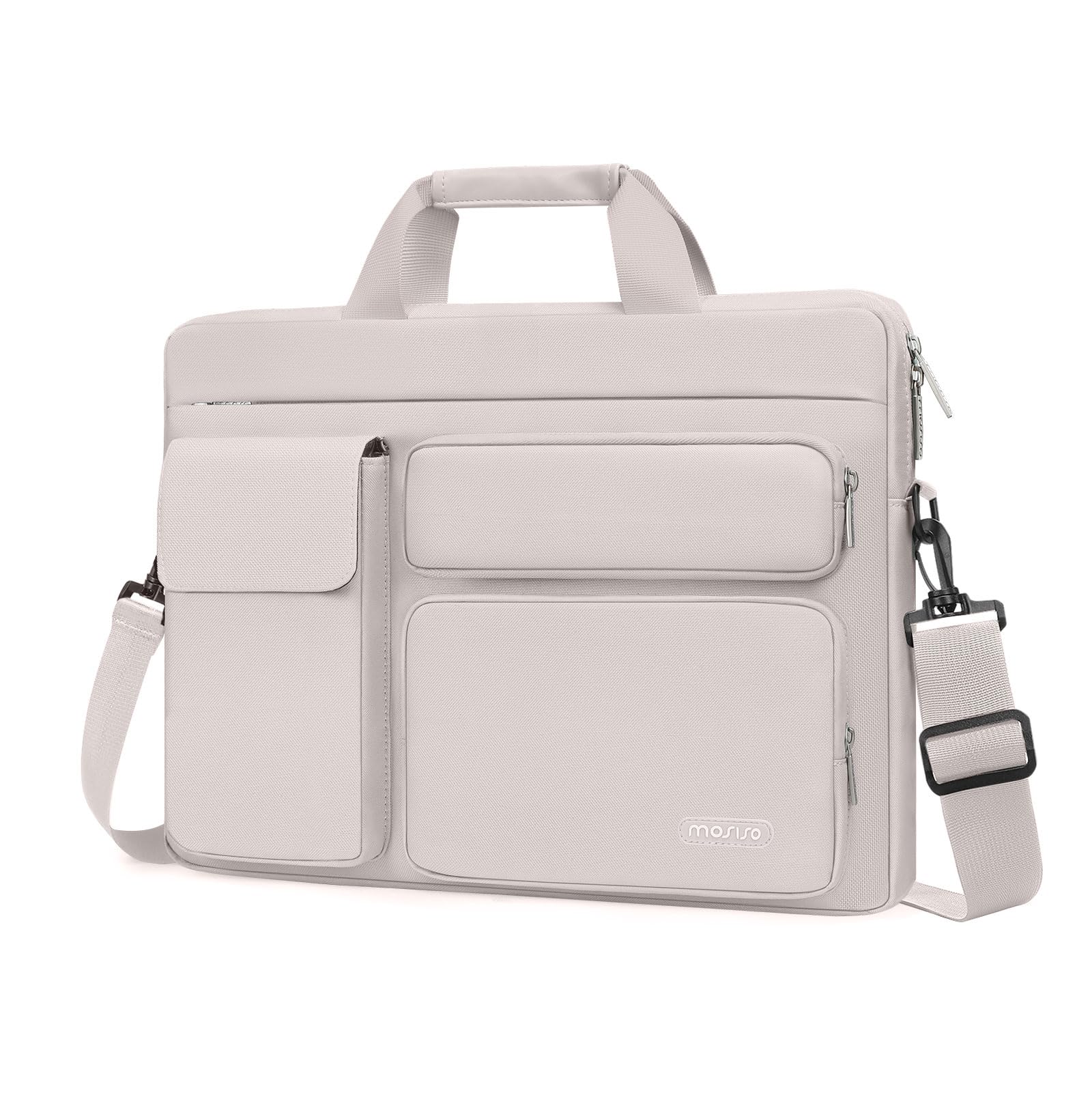 Mosiso Borsa Tracolla Laptop 16 Pollici, Pietra Grigio