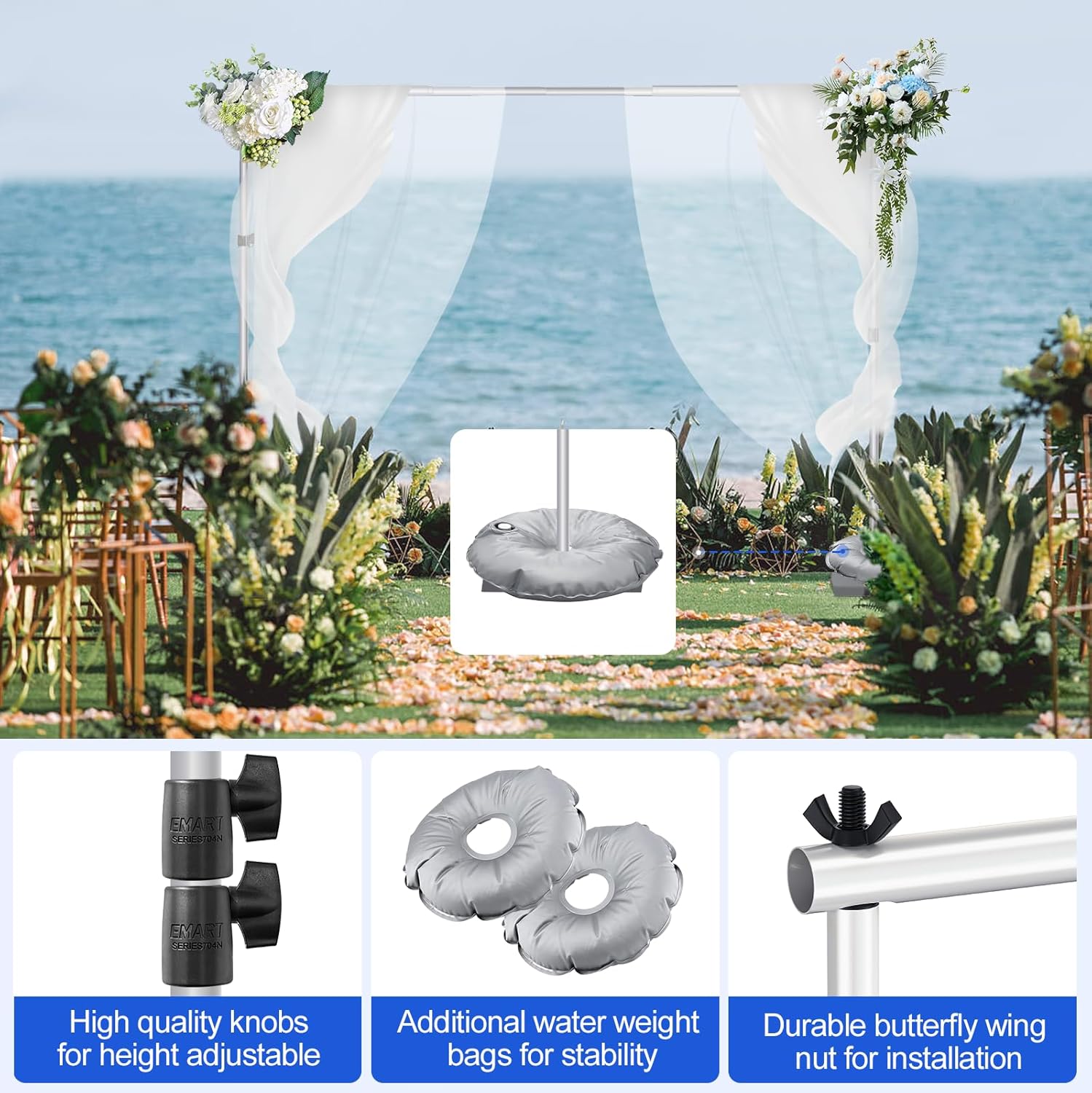 Emart Supporto per Sfondo Fotografico 2x3m - immagine 4