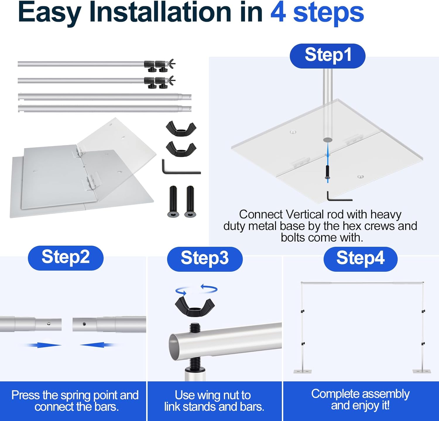 Emart Supporto per Sfondo Fotografico 2x3m - immagine 5