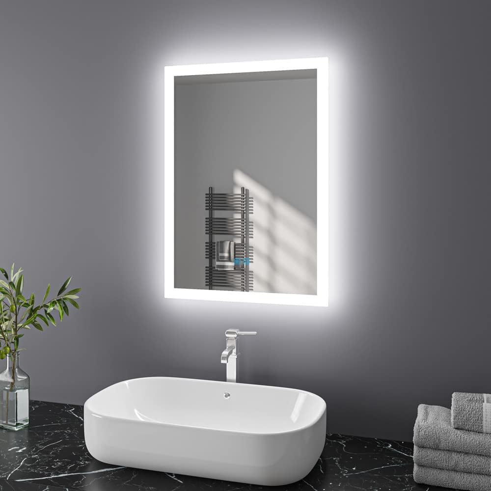 Specchio da Bagno Illuminato 50x70cm con Touch - immagine 1