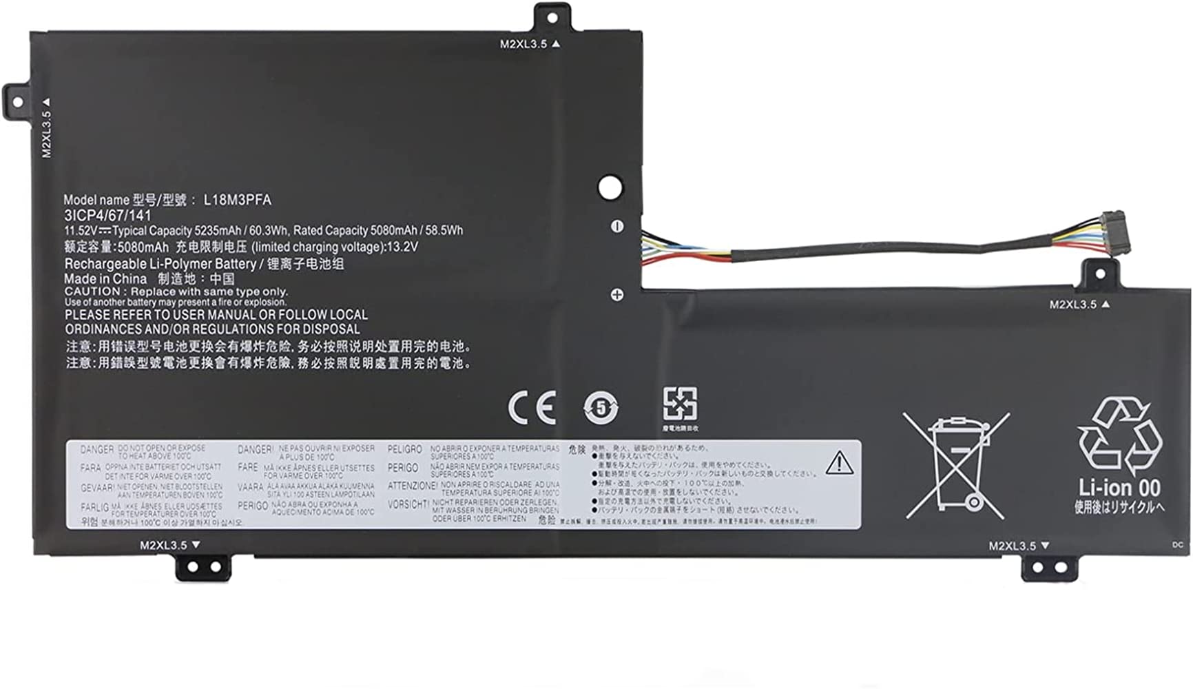 Akkee L18M3PFA Batteria Laptop per Lenovo Yoga C740-15IML