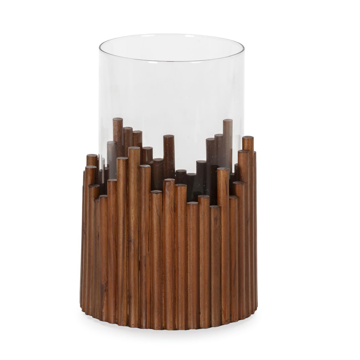 CANDELABRO 14X14X21 MADERA MARRON/CRISTAL_AlexandreHouse