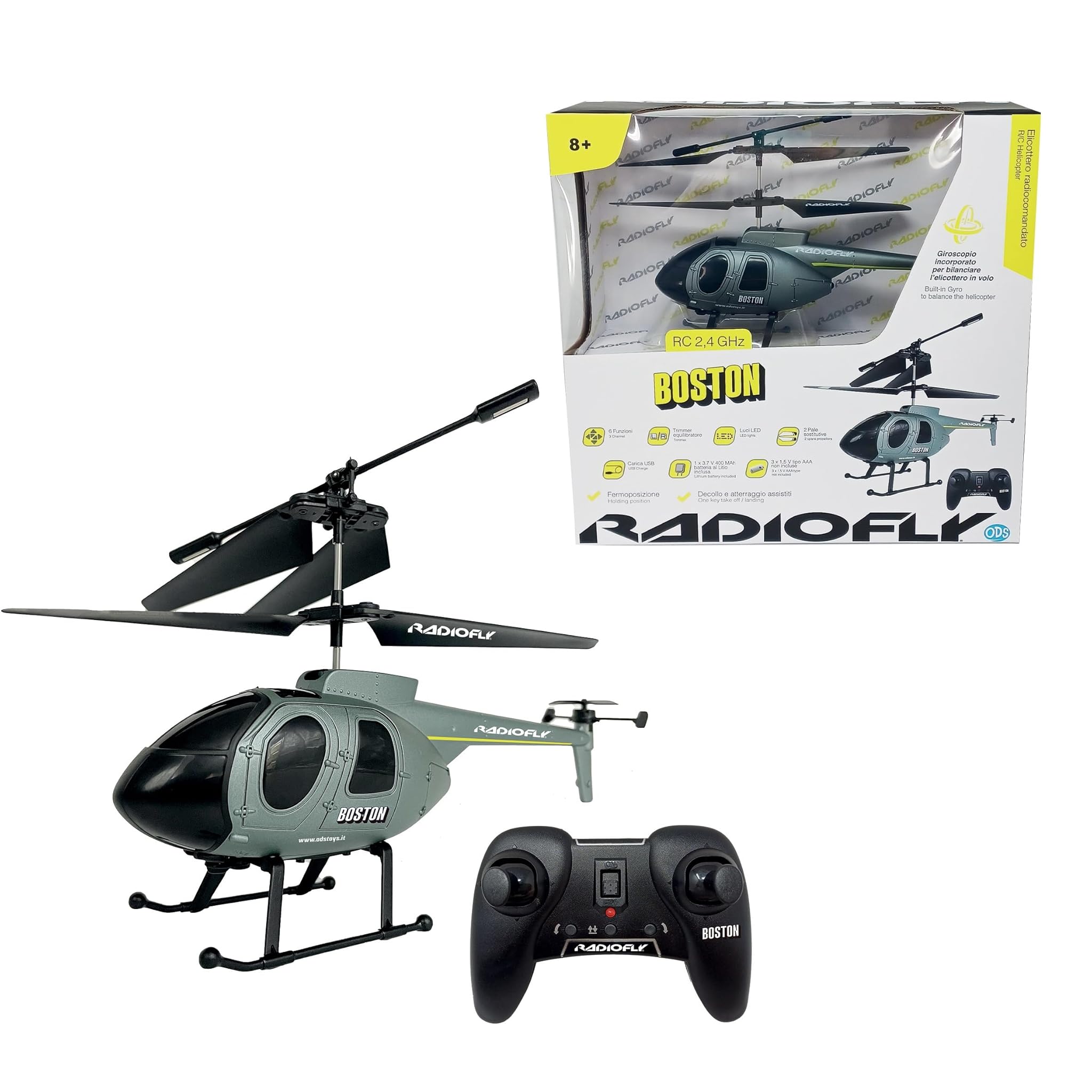 Radiofly Boston - Elicottero RC 2.4 Ghz 22cm