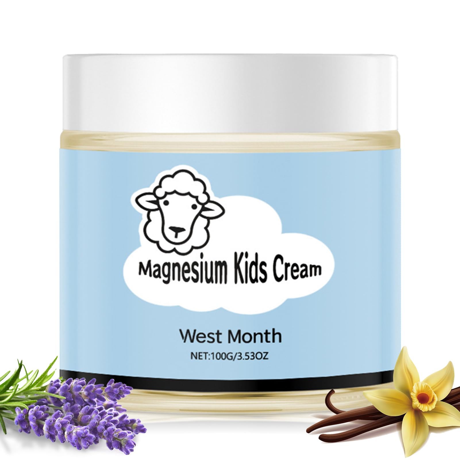 Lozione al Magnesio per Bambini, Crema al Magnesio per il Sonno Aiuta i Bambini Notte Relax, Crema Topica al Magnesio, Idratante, Sollievo Dallo Stress, Integratore di Magnesio