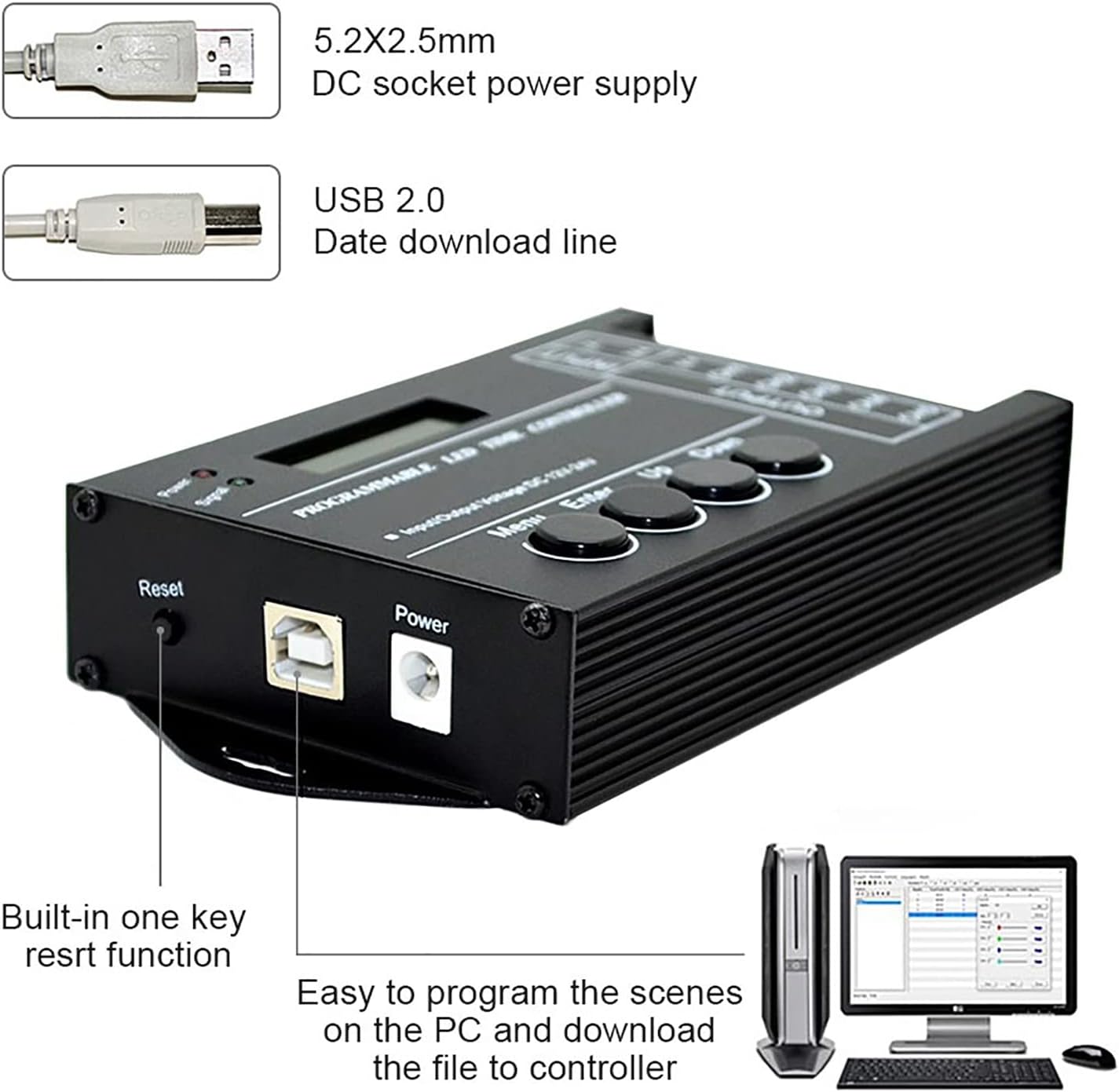 Magt Timer Digitale Programmabile LED DC12/24V 20A - immagine 4