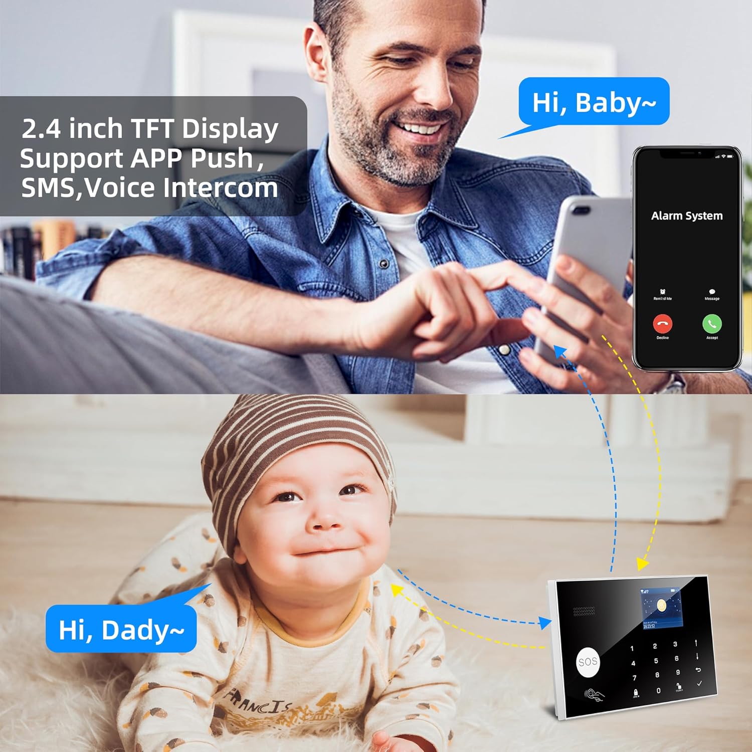 Tugard Allarme Sistema WiFi/GSM 2G per Casa e Ufficio - immagine 5